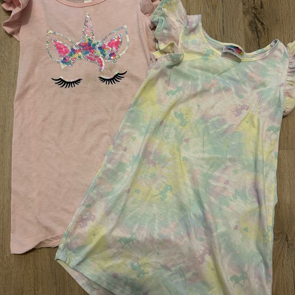 Pink Unicorn and Pastel Tie-Dye  Pajamas